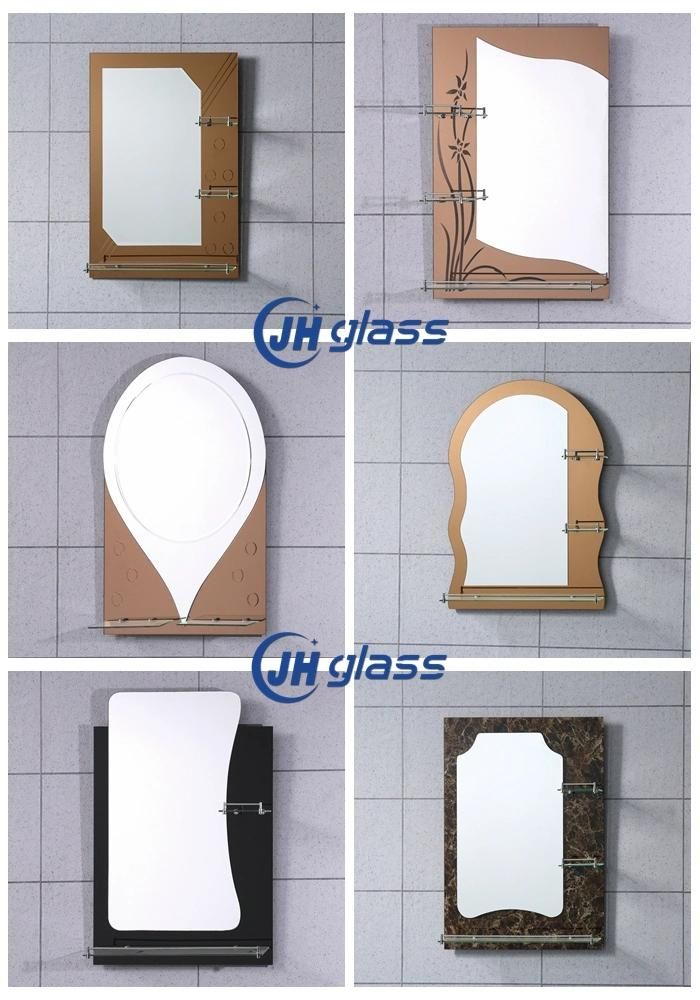 Double Layer Bathroom Mirror with Shelves