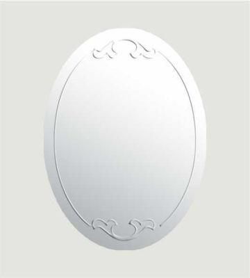 Oval-Shaped Frameless Wall Bathroom Mirror by Decorative Wonderland