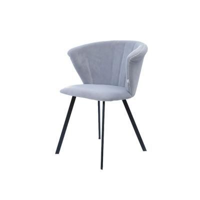 Modern Home Restaurant Bar Furniture Upholstered Colored Velvet Fabric Dining Chair