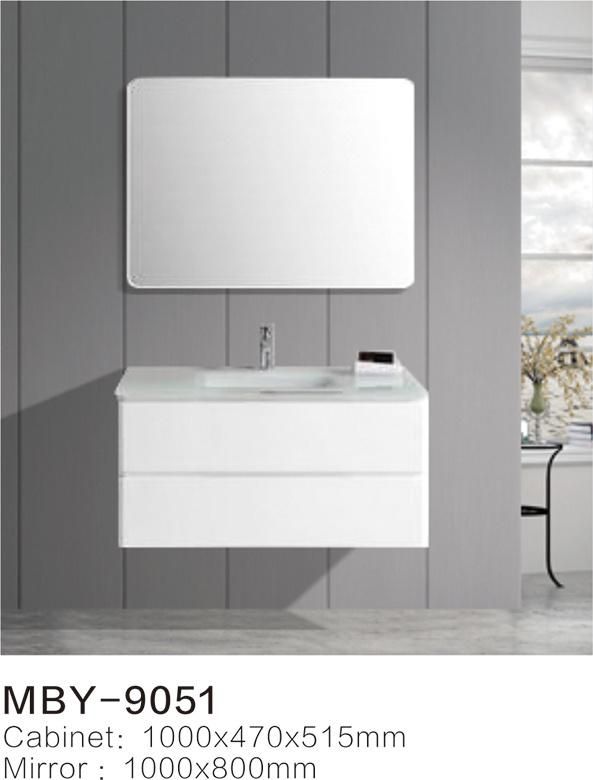 Hotel European Modern PVC Wall-Hung White Bathroom Vanity