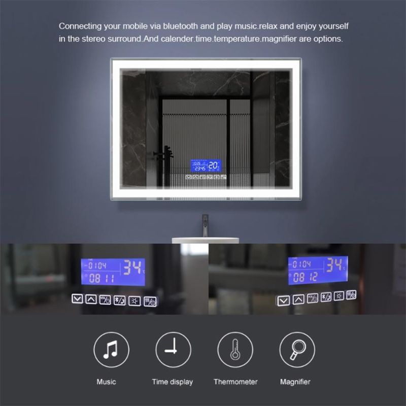 Modern Lighted Bathroom Mirror Wall Mounted Mirror lighting China Manufacturer