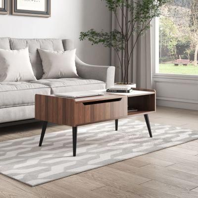 Coffee Table with Storage Glass Small Coffee Table Living Room Table Open Storage Rack Coffee Table