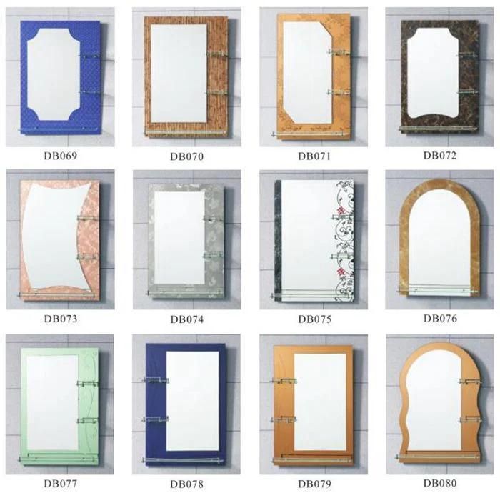 45X60cm 4mm Thickness Wall Mounted Bevel Polish Edge Colorful Frameless Decorative Bath Mirror