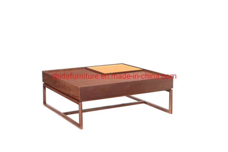 Modern Italy Walnut Wooden Table for Living Room