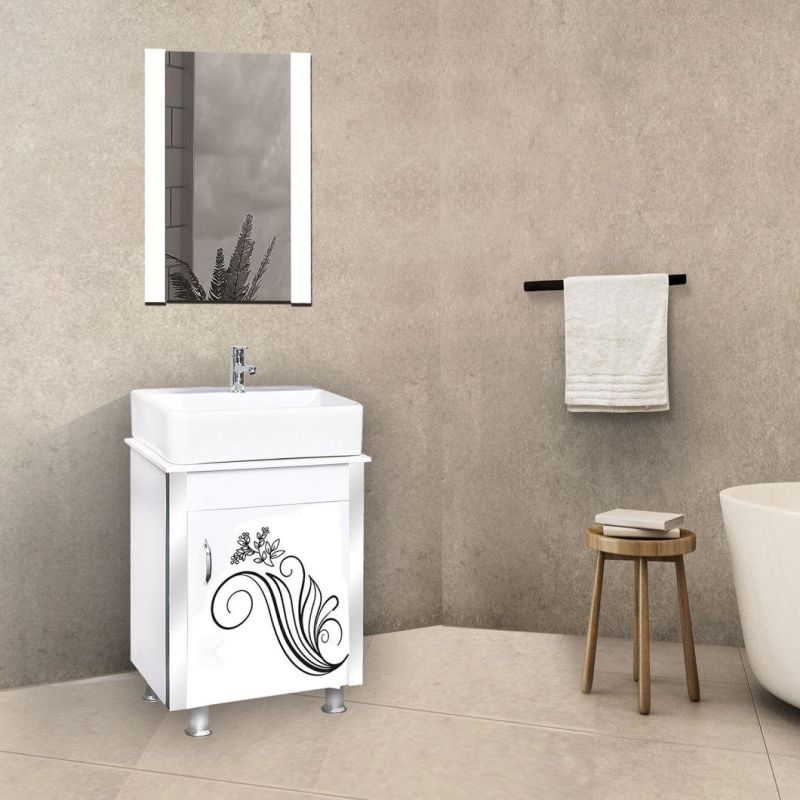 Hot Sale Stainless Steel Bathroom Cabinet with Single Ceramic Sink