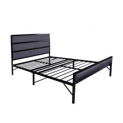 Modern Metal Frame Bedroom Fashion Hotel Double Bed Hotel Adult Children Single Bed Iron Metal Bed