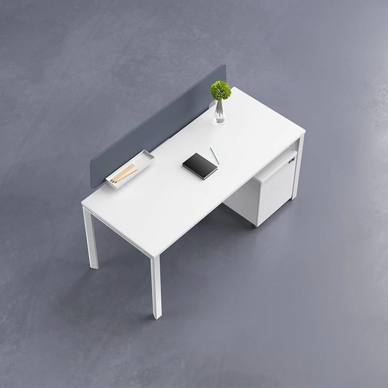 High Quality Office Furniture Modern White Single Seat Office Desk