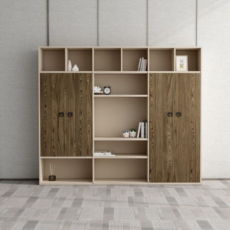 Modern Wooden Office File Book Shelf Wardrobe Display Cabinet Wholesale