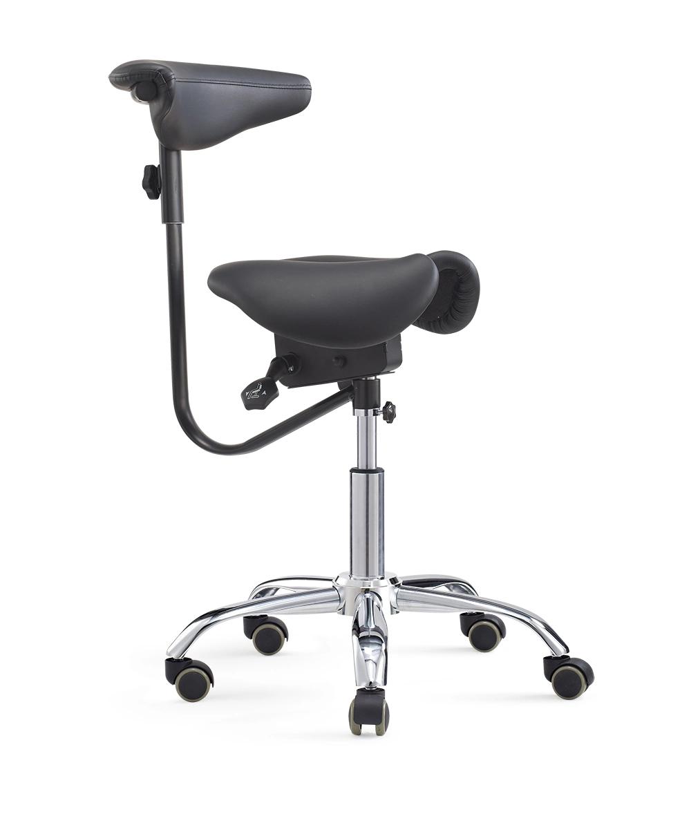 New Design Saddle Seat Stool Office Chair with Adjustable Swivel Backrest