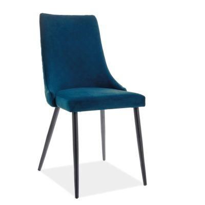 Dining Room Furniture Modern Simplicity Velvet Dining Chair Metal Leg Reception Chair Meeting Chair