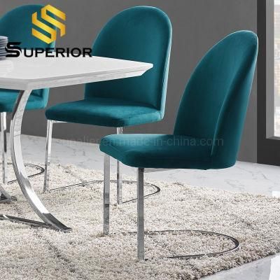 Factory Selling Modern American Fabric Dining Room Chair with Metal Leg