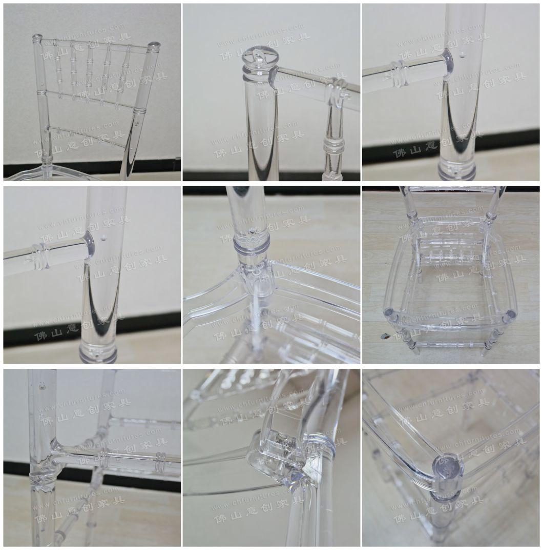 Modern Removable Acrylic Transparent Plastic Hotel Party High Bar Chair