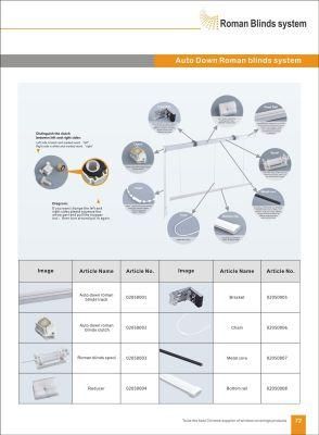 Customized Motorized High Quality Blackout Sunscreen Fabric Roller Blinds/Auto Down Roman Blinds / Window Blinds