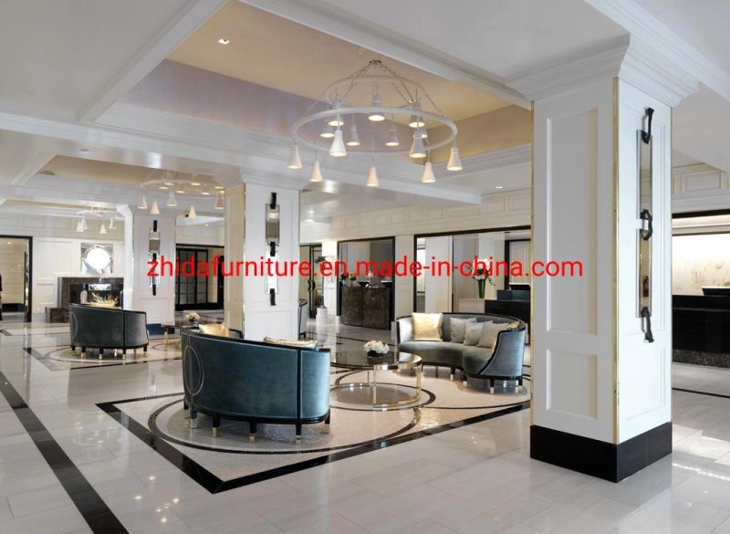 Modern Apartment Villa Hotel Lobby Furniture 5 Star Luxury Room Custom Reception Furniture Leisure Chair Sofa