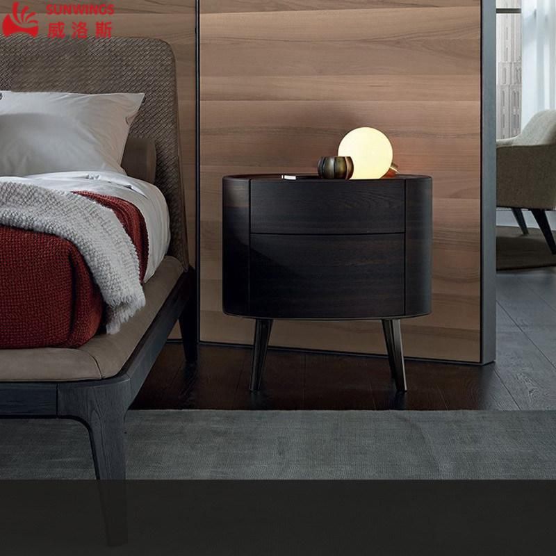 Modern and Simply Unique Design Solid Wood Night Table Furniture for Bedroom