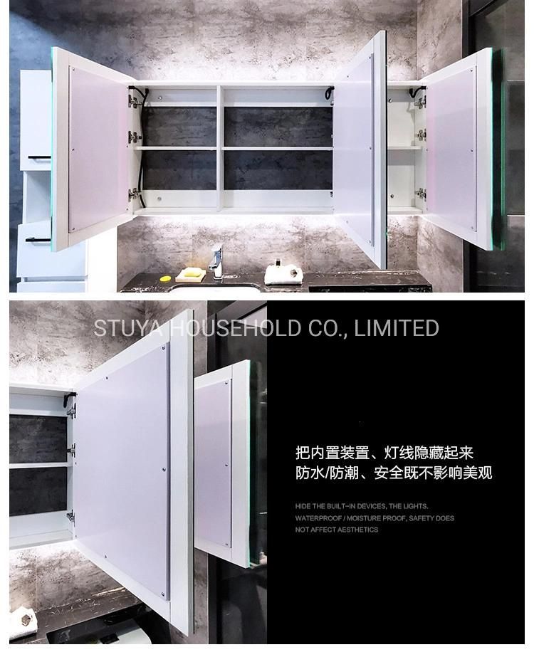 Foshan Furniture Modern Simple Style Bathroom Cabinet Wall Hung Bathroom Cabinet Home Furniture