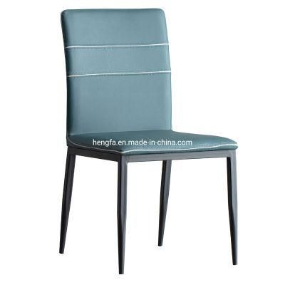 Restaurant Leisure Furniture Living Room Blue Leather Dining Chair