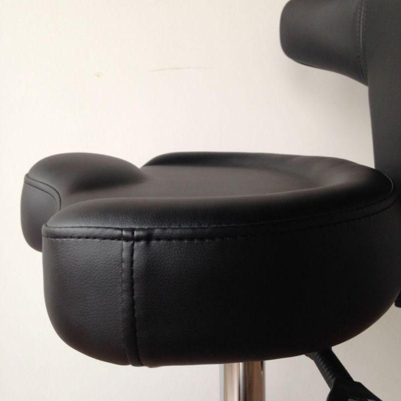 New Modern Leather Office Saddle Stool Office Chair with Backrest