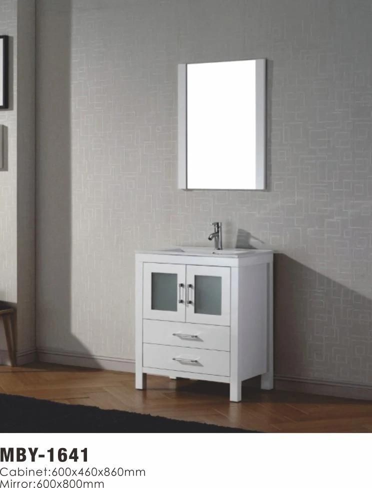 Wood Bathroom Vanity Fashion Cabinet with Cosmetic Mirror