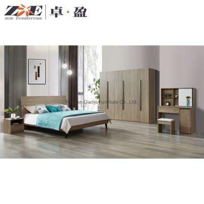 Single Double King Queen Size Modern Design Home Hotel School Furniture Bedroom Wooden Bed