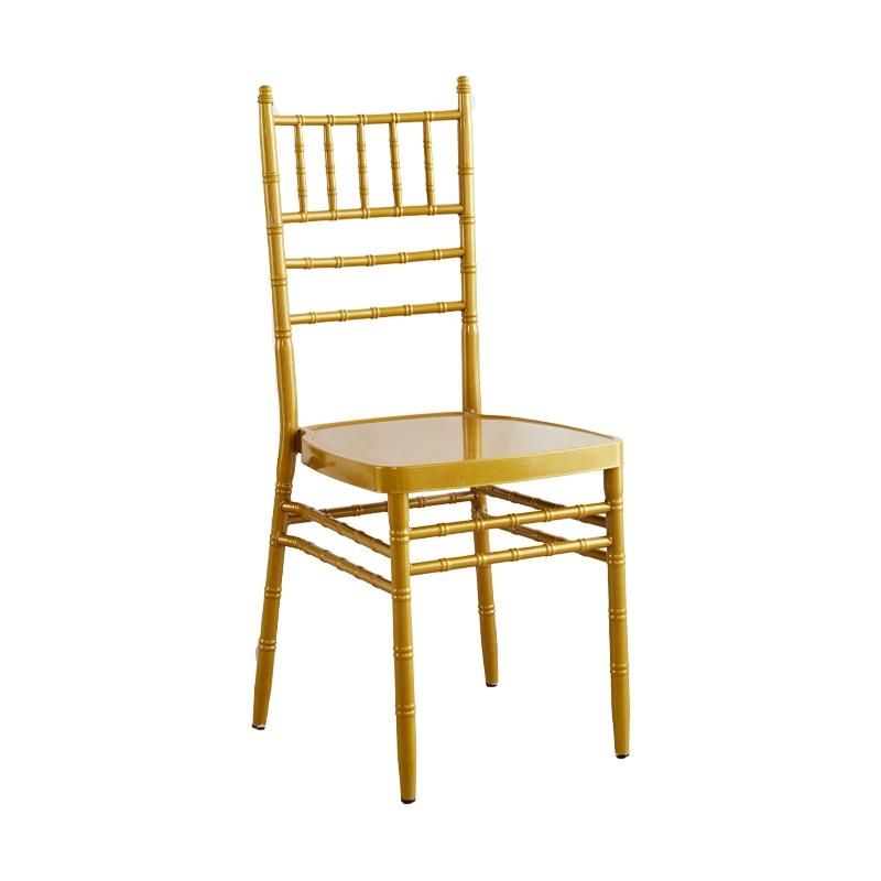 Hot Selling Home Coffee Bar Furniture Wedding Banquet Event Dining Chiavari Chair with Golden Leg