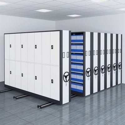 High Density Mobile Filing Shelving System Manual Compactor