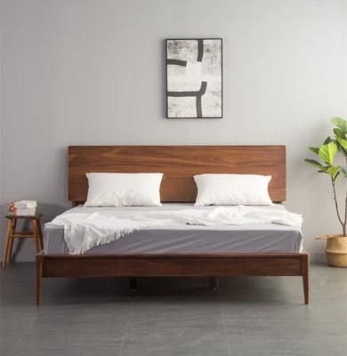 North American Black Walnut Modern Minimalist Solid Wood Bed