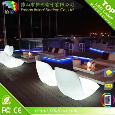 RGB Fashionalbe Design LED Beach Chair Sets Made of Plastic