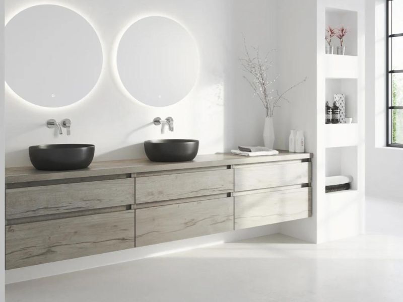 Manufacture European Style Bathroom Vanity Bathroom Cabinet with Ceramic Sink&LED Intelligent Mirror