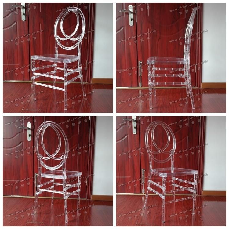 Durable Resin Clear Crystal Plastic Phoenix Chair Transparent Hc-P15