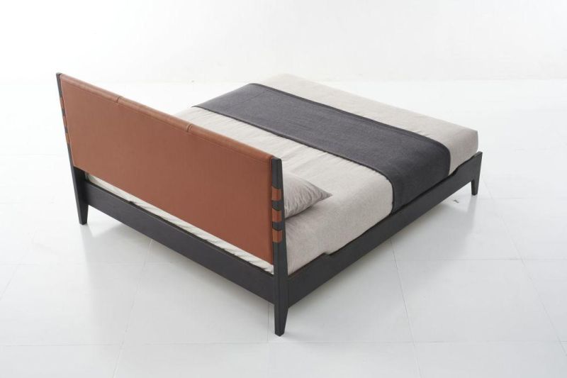 Be2012 Leather Bed, Italian Modern Design Bedroom Set in Home and Hotel