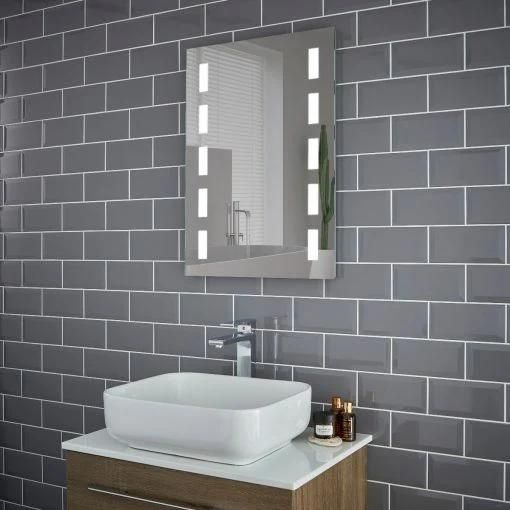 Backlit Mirror LED Wall Mirror Anti-Fog Bathroom Frameless Mirror Makeup Mirror with Lights Infrared Sensor