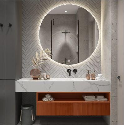 Modern Light Luxury Rock Plate Integrated Basin Bathroom Cabinet Wash Basin Washstand Combination Bathroom Cabinet