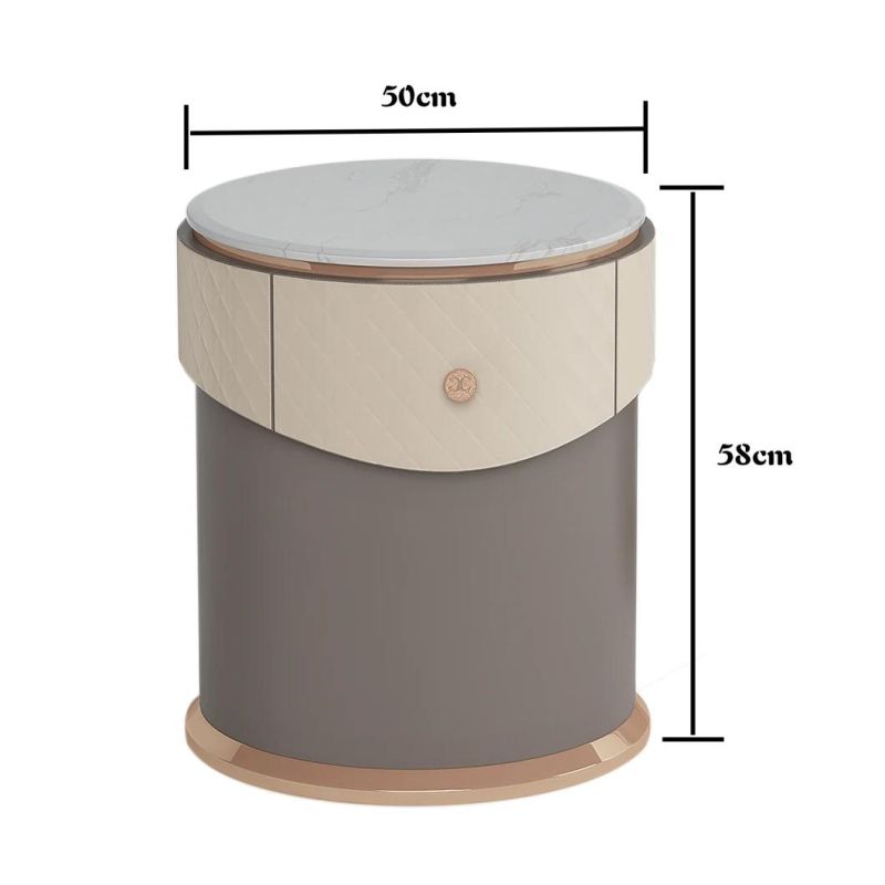 Beside Table Modern Italian Design High Quality Home Furniture Marble Bedroom Nightstand