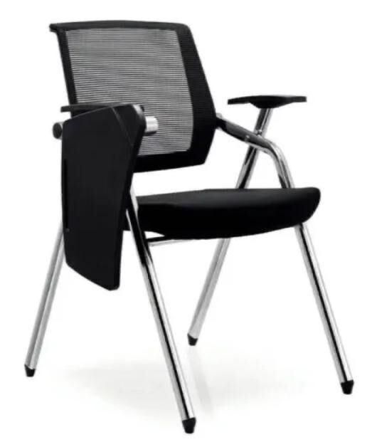 Mesh Flip Training Room Chair Folding Chair with Writing Table and Wheels