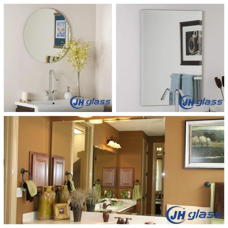 Jinghu Bathroom Wall Mounted Mirror Beveled Bevelled Edge Mirror Home Decorative Bath Furniture Makeup Mirror