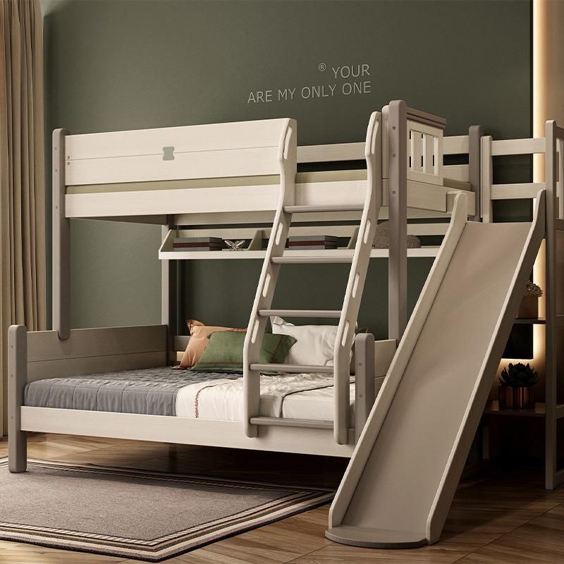 Modern Design Wooden Children′s Bed Simple Bunk Multifunctional Bed