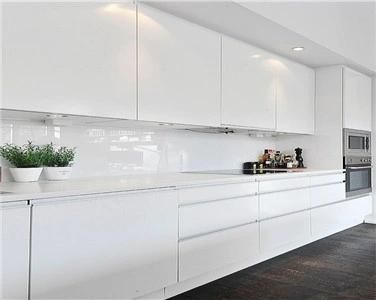 High Glossy Modern Simple Custom Durable PVC Kitchen Cabinet