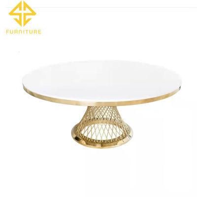 New Design Luxury White Console Half Moon Tables for Wedding and Event Party