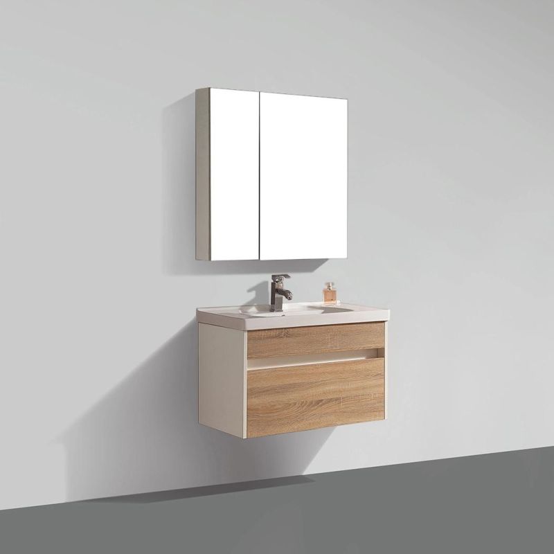 1200mm Width White Wall Mounted Modern Design LED Mirror MDF Bathroom Vanity Cabinet Furniture