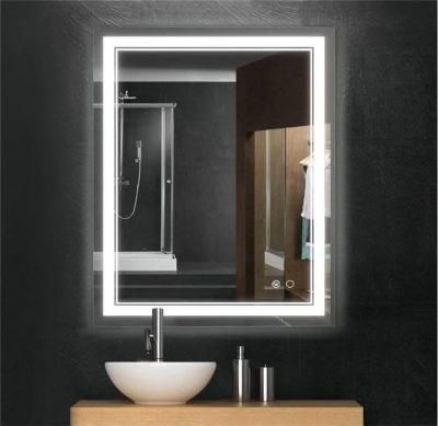 LED Mirror Bathroom Vanity Mirror, Wall Mounted Anti-Fog Dimmable Lights Makeup Mirror with Touch Switch