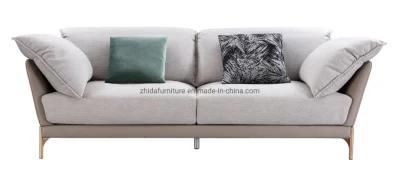 Modern Design Home Furniture Metal Leg Living Room Sofa with Feather