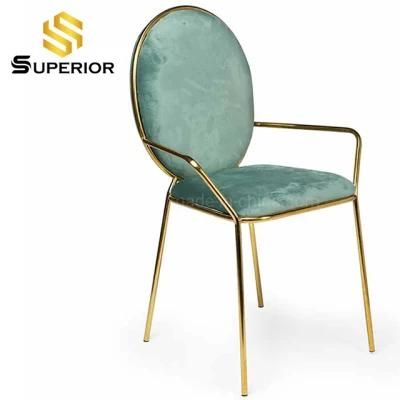 2020 Wholesale Modern Furniture Green Fabric Upholstered Dining Chair