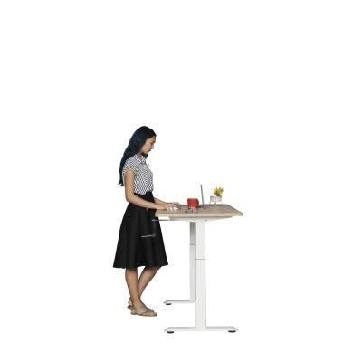 Hand-Crank Lifting Collision Avoidance Computer Table Adjustable Ergonomic Office Table Desk