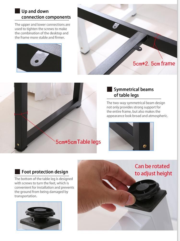 Steel Wood Desktop Bookshelf Integrated Office Desk for Student with Bookshelf