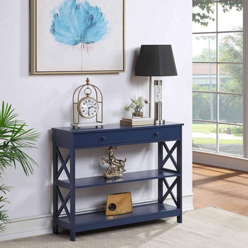 Nova Solid Wooden Living Room Console Table Modern Sitting Room Side Table with Storage Furniture