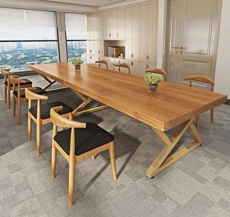 Modern Solid Wood Table for Meeting Room