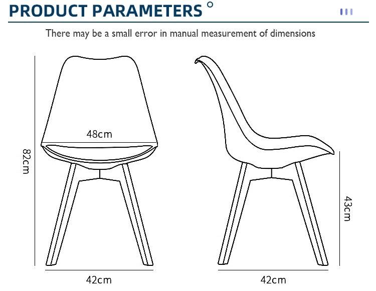 Cheap Price Restaurant Modern Furniture Solid Beech Wood Legs Sillas PU Cushion Tulip PP Plastic Dining Chair for Dining Room