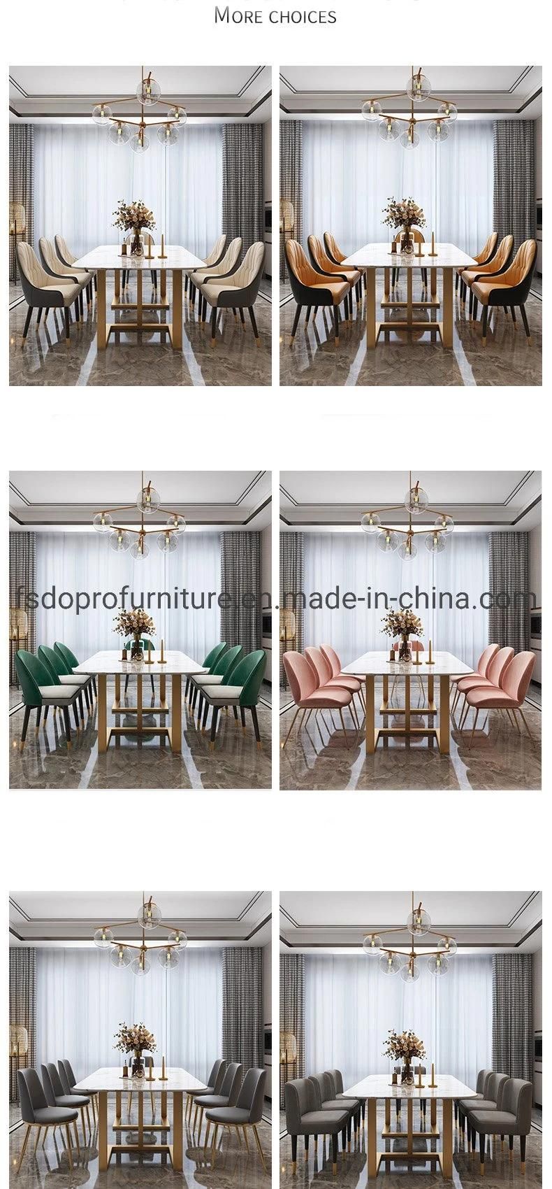 2020 Hot Sale Italy Marble Top Simple Dining Furniture Tables Sets