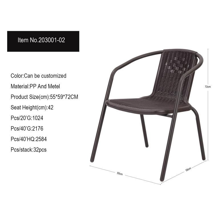 Promotional Comfortable Modern Stacking Chairs Plastic Garden Chair